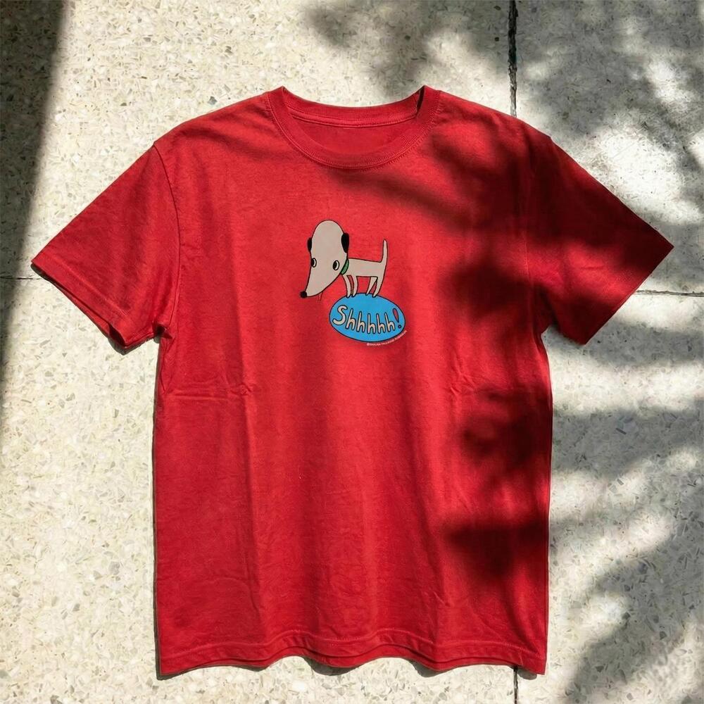 Red Yoshitomo Nara Dog Tee